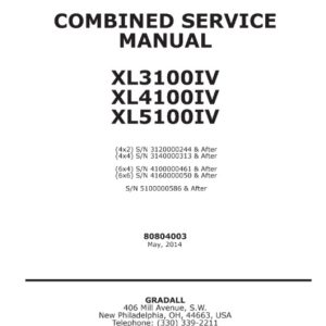 Gradall XL3100IV, XL4100IV, XL5100IV Service Manual