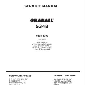 JLG Gradall Telehandlers 534B Service Repair Manual