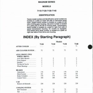 Case International 7110,7120,7130,7140 Tractor Shop Manual