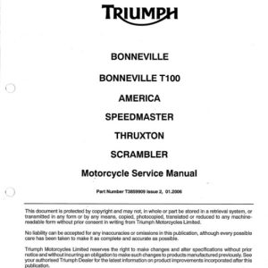 Triumph Bonneville T100 Service Repair Manual
