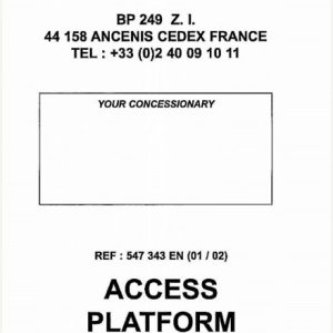 Manitou Access Platform 165 ATJ Service Repair Manual