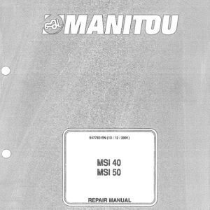 Manitou msi40,msi50 Service Repair Manual