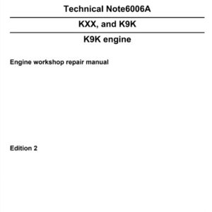 Renault K9K 1.5 DCI engine Service Repair Manual