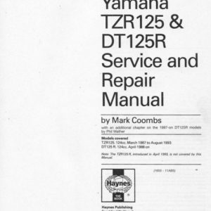 1988- 2002 Yamaha TZR125,DT125R Service Repair Manual
