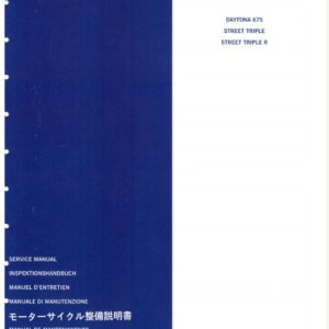 2006-2011 Triumph Daytona 675 Service Repair Manual