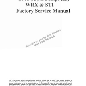 2008 Subaru Impreza WRX & STI Service Repair Manual