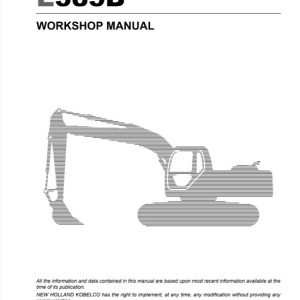 New Holland Kobelco E385 E385b Service Repair Manual