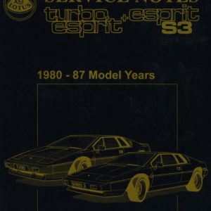 Lotus Esprit S3 1980 1987 Service Repair Manual
