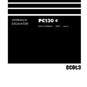Komatsu Pc130-8 Hydraulic Excavator Shop Manual