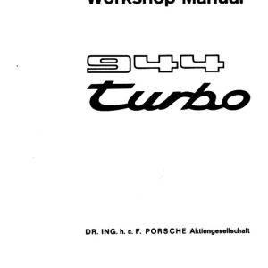 1982-1991 Porsche 944 Service Repair Manual