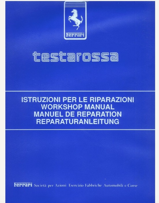 1984-1991 Ferrari Testarossa Service Repair Manual