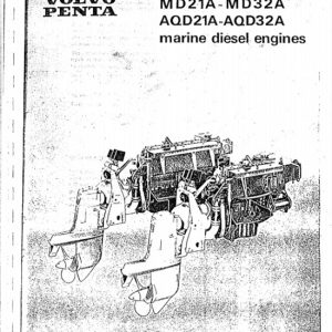 Volvo Penta Md21a, Aqd21a, Md32a, Aqd32a Marine Diesel Engines Service Repair Manual