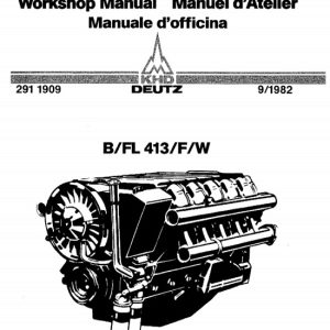 Deutz 413 Diesel Engine Workshop Manual