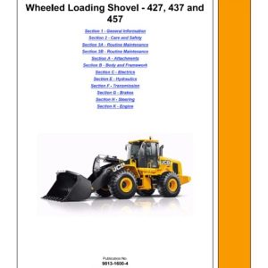 JCB 427, 437, 457 Wheeled Loading Shovel Service Manual