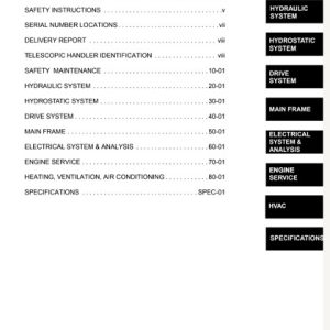 Massey Ferguson 8925, 8926 Telescopic Service Manual