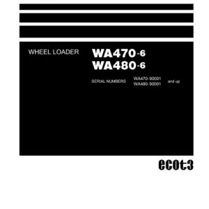 Komatsu WA470-6, WA480-6 Wheel Loader Service Manual