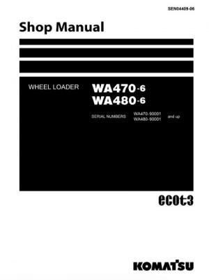 Komatsu WA470-6, WA480-6 Wheel Loader Service Manual
