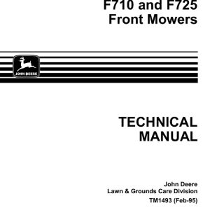 John Deere F710, F725 Front Mowers Technical Manual