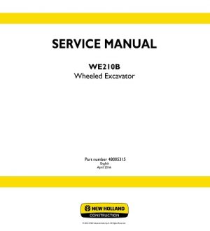 New Holland WE210B Wheeled Excavator Service Manual