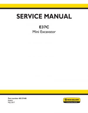 New Holland E37C Mini Excavator Service Manual