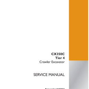 Case CX350C Tier 4 Crawler Excavator Service Manual
