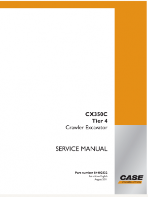 Case CX350C Tier 4 Crawler Excavator Service Manual