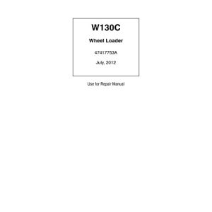 New Holland W130C Wheel Loader Service Manual