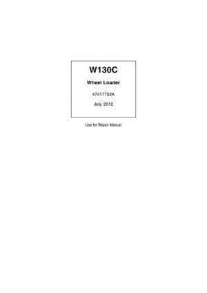 New Holland W130C Wheel Loader Service Manual