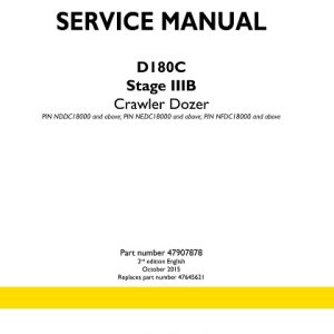 New Holland D180C Stage IIIB Crawler Dozer Service Manual