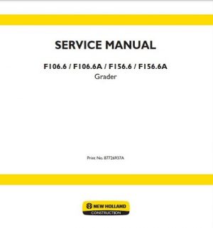 New Holland F106.6,F106.6A Garder Service Manual