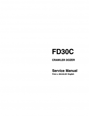 Fiatallis FD30C Crawler Dozer Service Manual