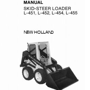New Holland L451, L452, L454, L455 SkidSteer Loader Service Manual