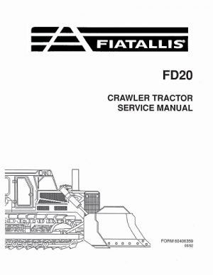 FiatAllis FD20 Crawler Tractor Service Manual