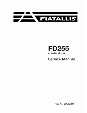 FiatAllis FR255 Crawler Dozer Service Manual