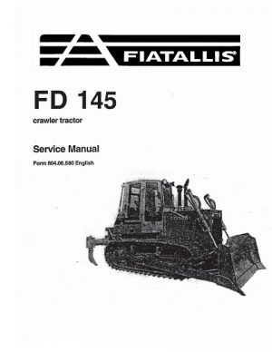 FiatAllis FD145 Crawler Tractor Service Manual