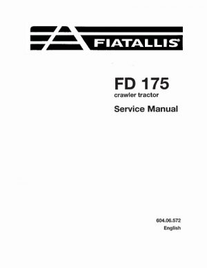 FiatAllis FD175 Crawler Tractor Service Manual