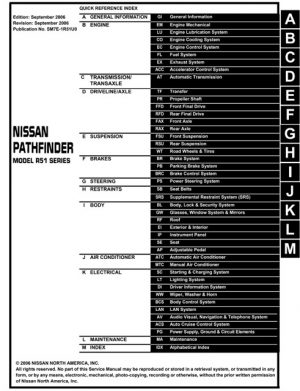 2006 Nissan Pathfinder Service Repair Manual