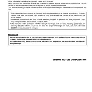 2008-2012 Suzuki LT 750 King Quad Service Manual