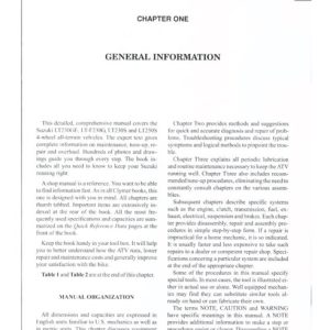 1985-1990 Suzuki LT230S, LT230GE, LT250S Service Manual