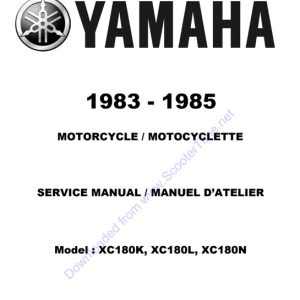 1983-1985 Yamaha Riva 180 Xc180 Service Manual