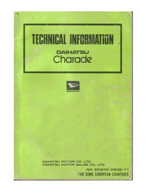 1977-1983 Daihatsu Charade G10 Service Manual