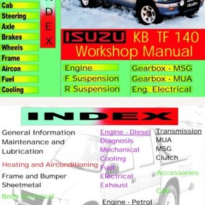 Isuzu Holden Rodeo Kb Series Kb Tf 140 Service Manual