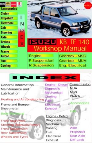 Isuzu Holden Rodeo Kb Series Kb Tf 140 Service Manual