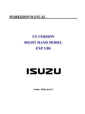 1999-2002 Isuzu Trooper, Rodeo, Amigo, Vehicross, Axiom Workshop Service Manual