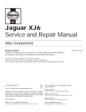 Jaguar XJ6 Service Repair Manual