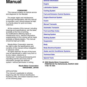 2006 Mazda Mazdaspeed 6 Service Manual