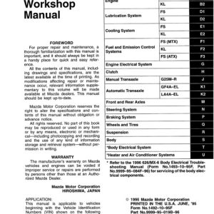 1996 Mazda 626/MX-6 Service Manual