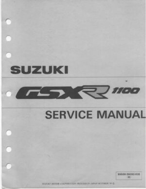 1990-1992 Suzuki Gsx-r1100 Service Manual