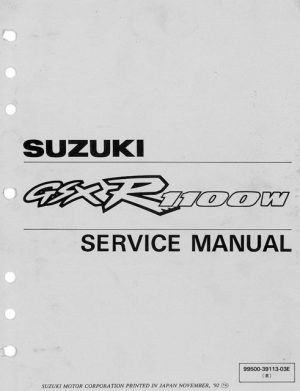 1993-1996 Suzuki Gsx-r1100w Service Manual
