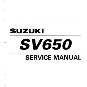 1999-2000 Suzuki Sv650 Service Manual